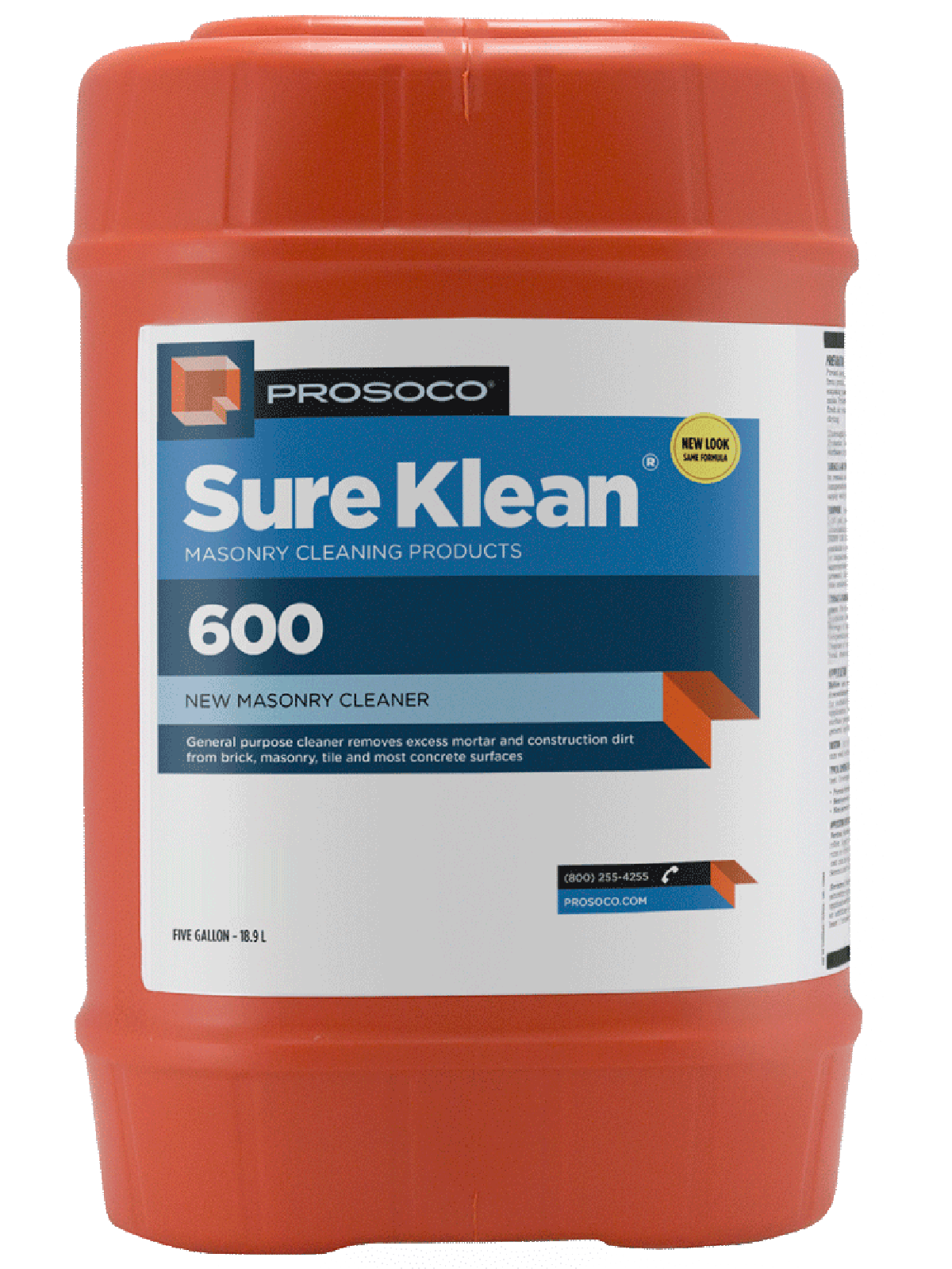 Prosoco Sure Klean 600 5 Gal Masonry Cleaner - Masonry Tools & Supplies
